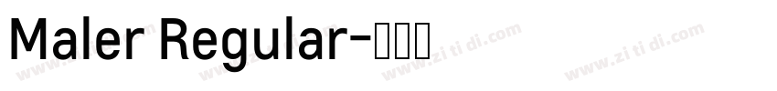 Maler Regular字体转换